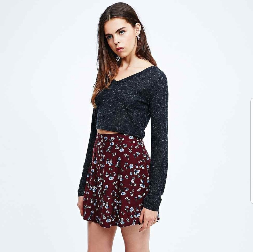 Floral Button-through Flippy skirt